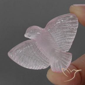Quartz rose Rose très clair naturelle Fantaisie, 45.49 ct, Translucide