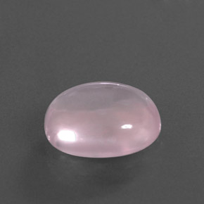 Quartz rose rose naturelle coupe ovale, 4,95 ct, transparent