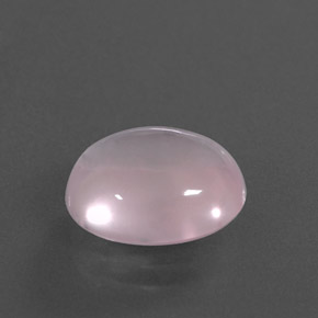 Quartz rose rose naturelle coupe ovale, 4,89 ct, transparent