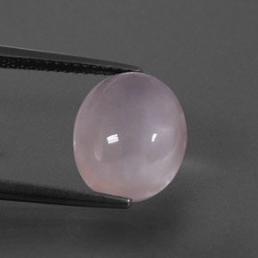 Quartz rose rose naturelle coupe ovale, 4,77 ct, transparent