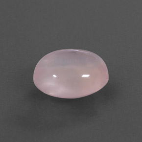 Quartz rose rose naturelle coupe ovale, 5,53 ct, transparent