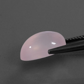 Quartz rose rose naturelle en forme de poire, 5,91 ct, transparent
