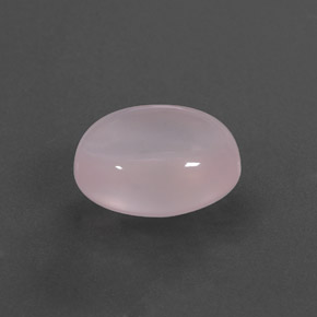 Quartz rose rose naturelle coupe ovale, 5,78 ct, transparent