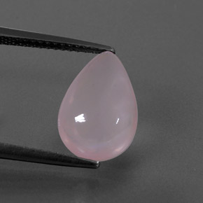 Quartz rose rose naturelle en forme de poire, 3,84 ct, transparent