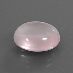 Quartz rose rose naturelle coupe ovale, 5,02 ct, transparent