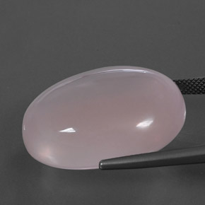 Quartz Rose Rose clair naturelle Coupe ovale, 57.21 ct, Transparent