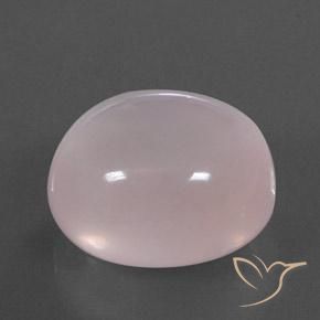Quartz rose Rose clair naturelle ovale, 47.24 ct, Transparent