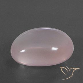 Quartz rose Rose corail naturelle ovale, 49.00 ct, Transparent