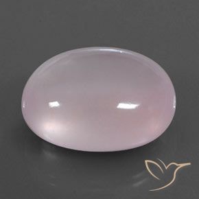 Quartz rose Rose clair naturelle ovale, 63.54 ct, Transparent
