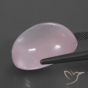 Quartz rose Rose clair naturelle ovale, 48.72 ct, Transparent