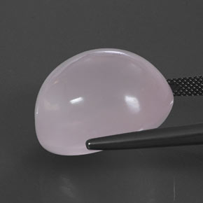 Quartz Rose Rose clair naturelle Coupe ovale, 43.21 ct, Transparent