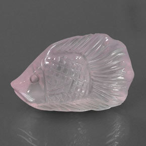 Quartz rose rose naturelle forme fantaisie, 23,80 ct, transparent
