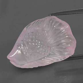 Quartz rose rose naturelle forme fantaisie, 23,80 ct, transparent