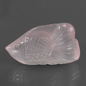 Quartz rose rose naturelle forme fantaisie, 15,69 ct, transparent