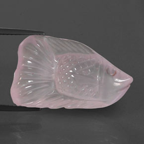 Quartz rose rose naturelle forme fantaisie, 15,69 ct, transparent
