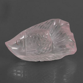 Quartz rose rose naturelle forme fantaisie, 20,56 ct, transparent