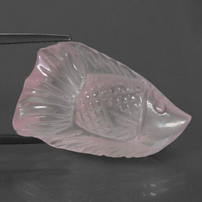 Quartz rose rose naturelle forme fantaisie, 20,56 ct, transparent