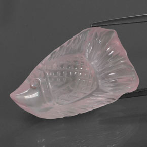 Quartz rose rose naturelle forme fantaisie, 20,56 ct, transparent