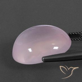 Quartz rose Rose bubblegum naturelle ovale, 19.81 ct, Transparent