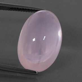 Quartz rose rose naturelle coupe ovale, 20,97 ct, transparent