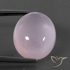 Quartz Rose Rose bubblegum naturelle Coupe ovale, 18.14 ct, Transparent