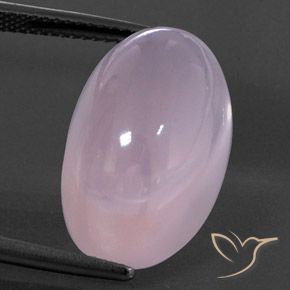 22.00ct Naturel Rose cerise léger Quartz Rose, ovale, Transparent