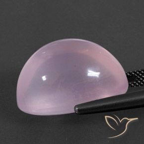 Quartz rose Rose cerise léger naturelle ovale, 22.00 ct, Transparent