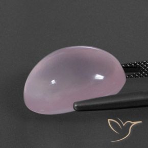 Quartz rose Rose clair naturelle ovale, 16.48 ct, Transparent