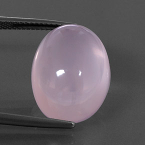 Quartz rose rose naturelle coupe ovale, 18,40 ct, transparent