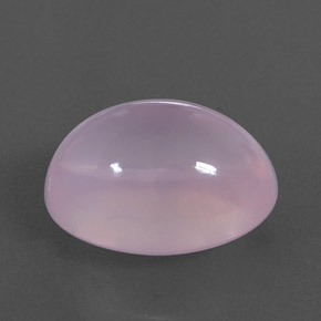 Quartz rose rose naturelle coupe ovale, 18,40 ct, transparent