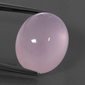 Quartz Rose Rose clair naturelle Coupe ovale, 24.20 ct, Transparent