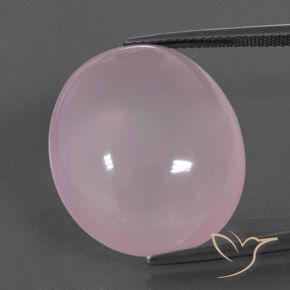 33.99ct Naturel Rose moyen Quartz Rose, ovale, Transparent / Translucide
