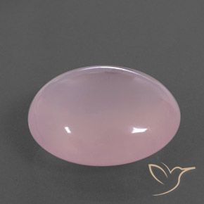 Quartz rose Rose moyen naturelle ovale, 33.99 ct, Transparent / Translucide