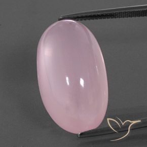 27.89ct Naturel Rose rosé moyen Quartz Rose, ovale, Transparent / Translucide