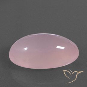 Quartz rose Rose rosé moyen naturelle ovale, 27.89 ct, Transparent / Translucide