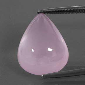 Quartz rose rose naturelle transparent, 18,99 ct, transparent / translucide