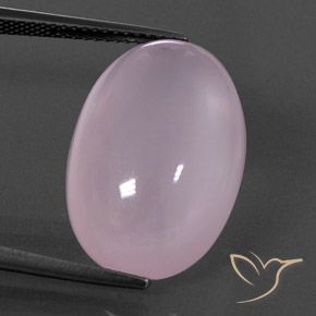 18.71ct Naturel Rose cerise léger Quartz Rose, ovale, Transparent / Translucide