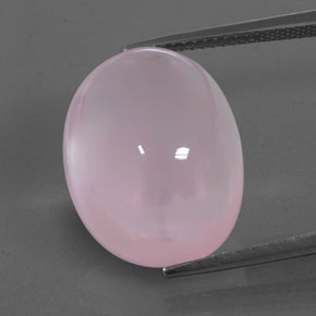 Quartz rose rose naturelle transparent, 23,25 ct, transparent / translucide