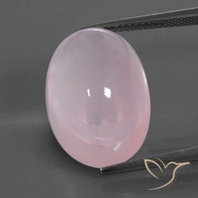19.39ct Naturel Rose bubblegum Quartz Rose, ovale, Transparent / Translucide