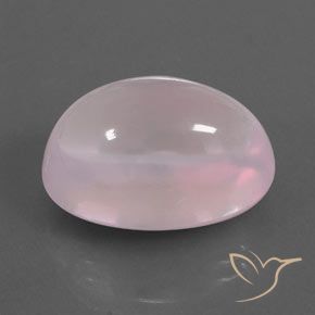 Quartz rose Rose bubblegum naturelle ovale, 19.39 ct, Transparent / Translucide