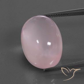 23.01ct Naturel Rose rosé moyen Quartz rose, ovale, Transparent / Translucide