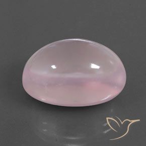 Quartz rose Rose rosé moyen naturelle ovale, 23.01 ct, Transparent / Translucide