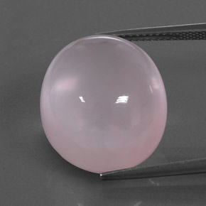 Quartz rose rose naturelle transparent, 24,38 ct, transparent / translucide