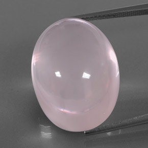 Quartz rose rose naturelle transparent, 43,00 ct, transparent / translucide