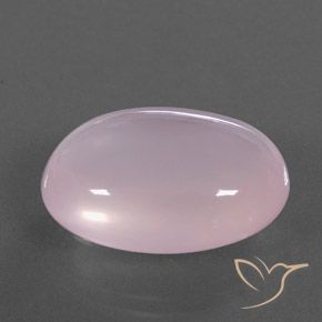 Quartz rose Rose clair naturelle ovale, 20.50 ct, Transparent / Translucide