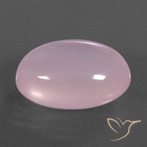 Quartz rose Rose bubblegum naturelle ovale, 17.58 ct, Transparent / Translucide