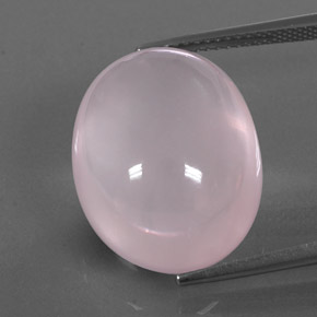 Quartz rose rose naturelle transparent, 22,01 ct, transparent / translucide