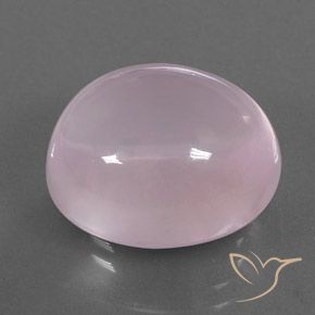 Quartz rose Rose bubblegum naturelle ovale, 18.33 ct, Transparent / Translucide