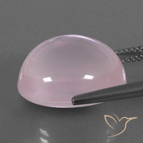 Quartz rose Rose bubblegum naturelle ovale, 18.33 ct, Transparent / Translucide