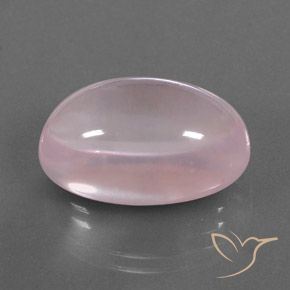 Quartz rose Rose clair naturelle ovale, 17.87 ct, Transparent / Translucide